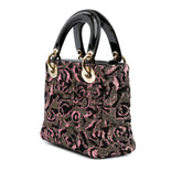 Mini Tweed Rose Embroidered Lady Dior